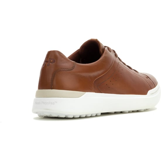 Hush Puppies Wes Leer Heren Cognac Sneakers - Image 2