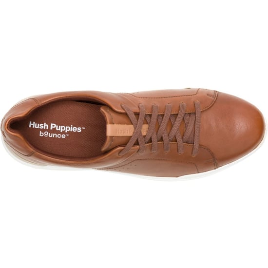 Hush Puppies Wes Leer Heren Cognac Sneakers - Image 4