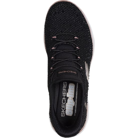Skechers Summits Brilliant Shine Dames Zwarte Maat/Roze Gouden Details Sneakers - Image 3