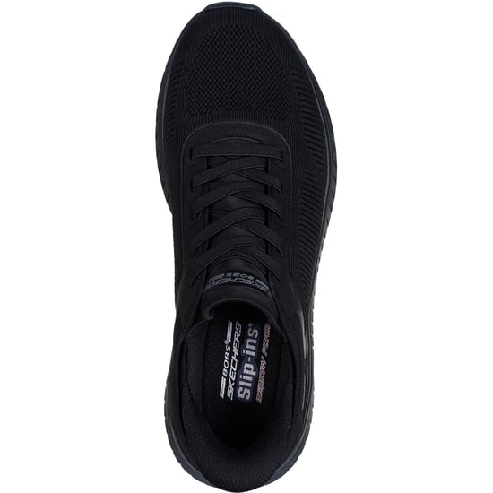 Skechers BOBS Sport Squad Chaos Solid Step Men's Black / Black Sole Trainers - Image 3
