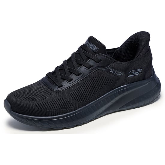 Skechers BOBS Sport Squad Chaos Solid Step Men's Black / Black Sole Trainers - Image 5