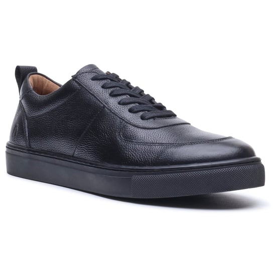 Hush Puppies Ciro Leather Men's BLACK Trainers - Image 1