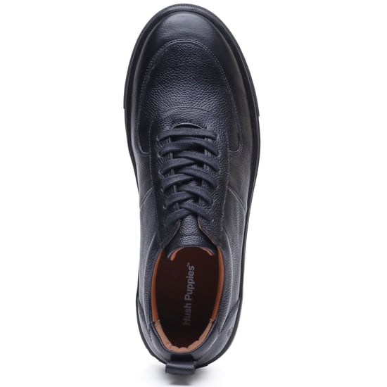 Hush Puppies Ciro Leather Men's BLACK Trainers - Image 5