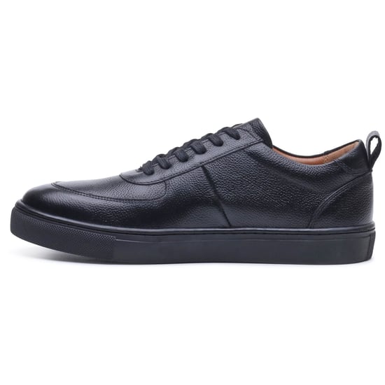 Hush Puppies Ciro Leather Men's BLACK Trainers - Image 6
