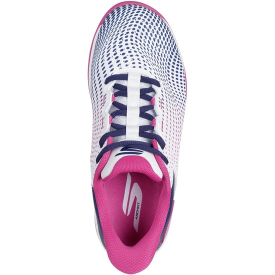 Skechers Slip-ins Relaxed Fit Viper Court Reload Womens White/Navy/Pink Trainers - Image 3