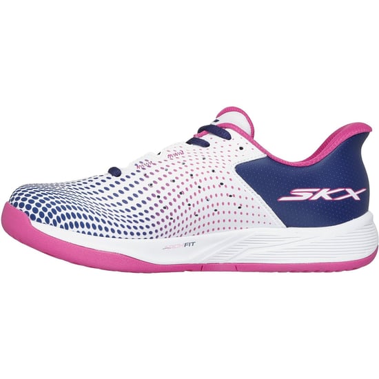 Skechers Slip-ins Relaxed Fit Viper Court Reload Womens White/Navy/Pink Trainers - Image 4