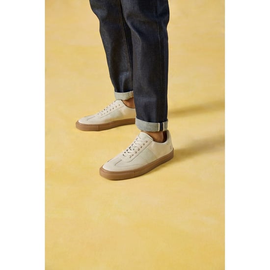 Hush Puppies Riley Suède Heren Witte Sneakers - Image 6
