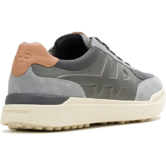 Hush Puppies Wes HP Sneaker Suede Men's Charcoal Trainers - Image 2