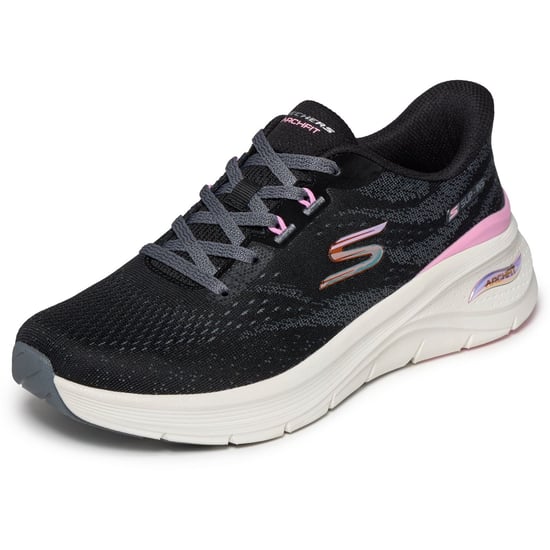 Skechers Arch Fit 3.0 Textile Women's Black Mesh/Multi Trim Trainers - Image 5