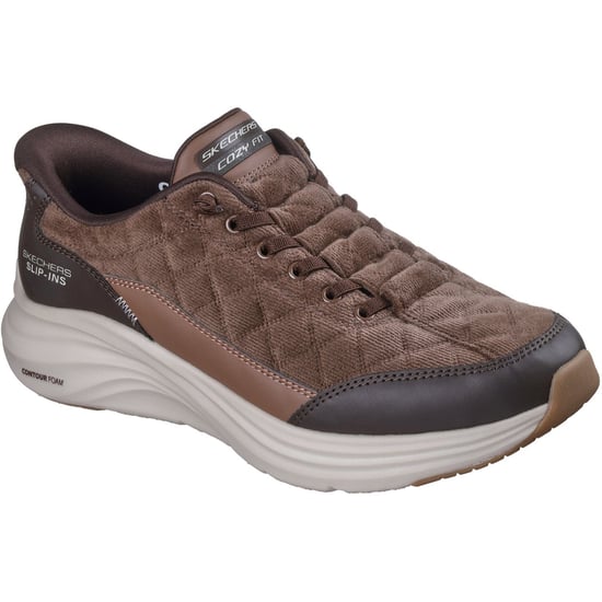 Skechers Contour Foam Cordelux Textile Men's Brown Cozycord/Pu Trainers - Image 1
