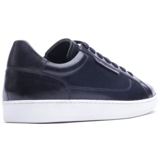 Base London Zammo Leather Men's NAVY Trainers - Image 2