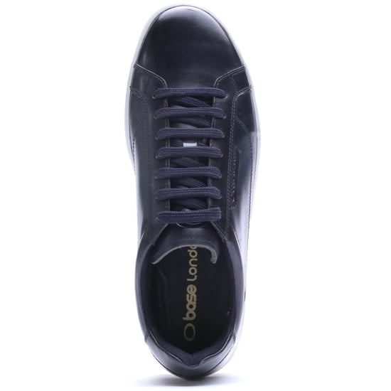 Base London Zammo Leather Men's NAVY Trainers - Image 4