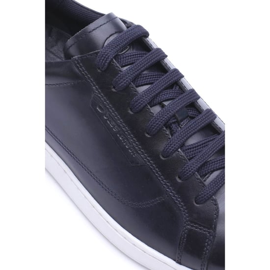 Base London Zammo Leather Men's NAVY Trainers - Image 6