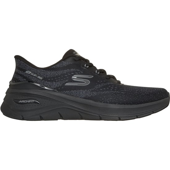 Skechers Arch Fit 3.0 Textile Men's Black Mesh / Tpu/ Black Trim Trainers - Image 4