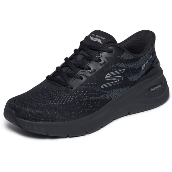 Skechers Arch Fit 3.0 Textile Men's Black Mesh / Tpu/ Black Trim Trainers - Image 5