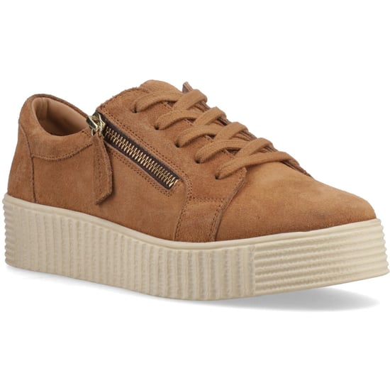 Hush Puppies Tara Suède Leren Dames Tan Sportschoenen - Image 1