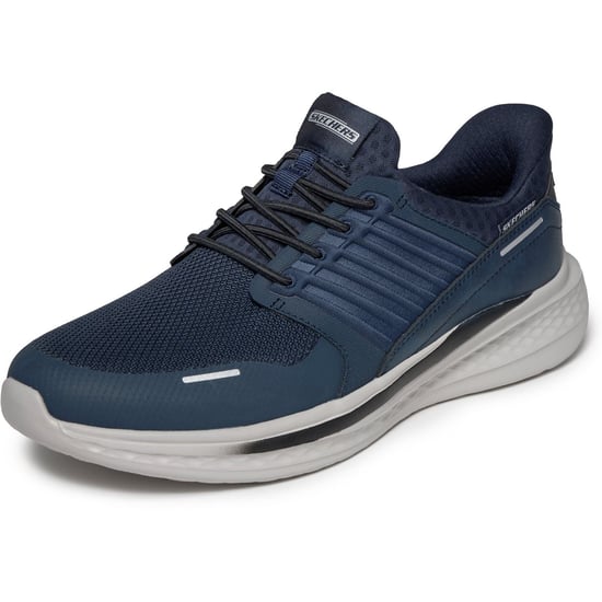 Skechers Slade Luther Mäns Marinblå Syntet / Mesh Träningsskor - Image 5