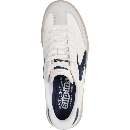Skechers Hotshot HI - Verhoogde Luxe Polyurethaan Dames Sneakers Off White/Navy - Image 3
