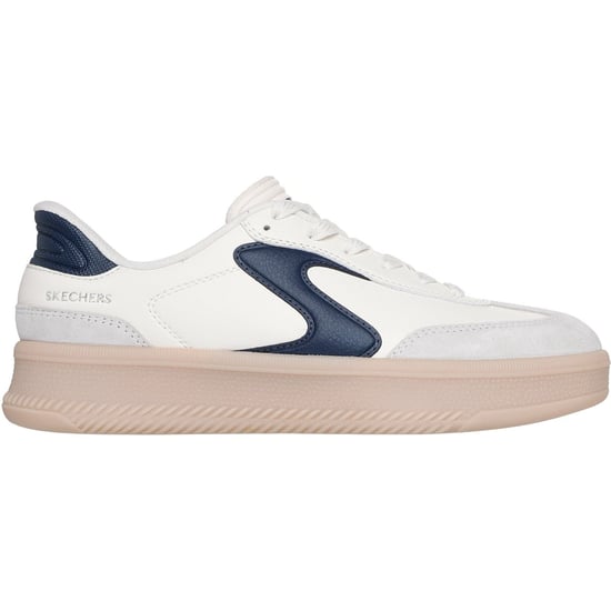 Skechers Hotshot HI - Verhoogde Luxe Polyurethaan Dames Sneakers Off White/Navy - Image 5