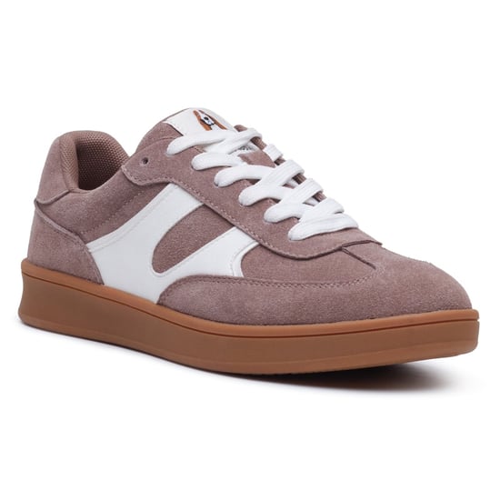 Hush Puppies Maura Suède Dames Stone Sneakers - Image 1