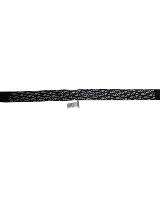 Dior Oblique Mitzah Scarf in Navy Blue Silk - Image 4