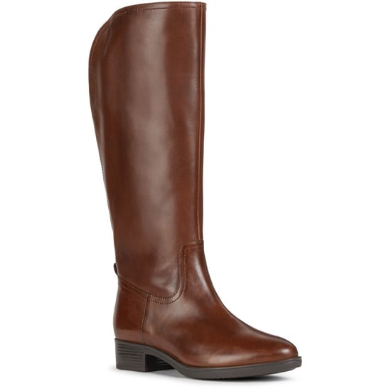Geox D Felicity Lederen Dames Bruine Laarzen - Image 1