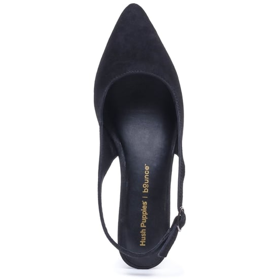 Hush Puppies Nahla Buckle Kitten Heel Women's Black Pointy Slingback Shoes - Image 5