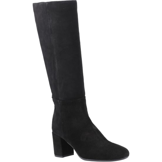 Hush Puppies Oprah Suede Long Leather Women's Black Heeled Knee High Boots - Image 1