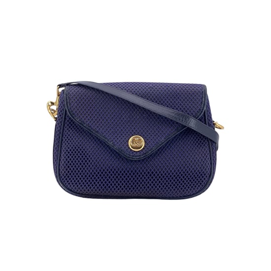 Gucci Vintage stoffen crossbodytas met mesh-net - Image 1