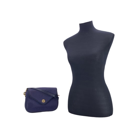 Gucci Vintage stoffen crossbodytas met mesh-net - Image 3