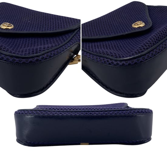 Gucci Vintage stoffen crossbodytas met mesh-net - Image 4