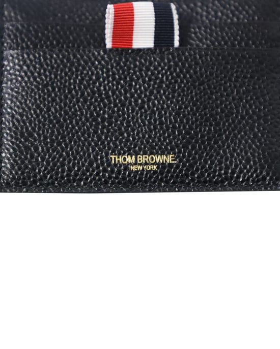 Thom Browne korthållare med sedelfack i svart läder - Image 3