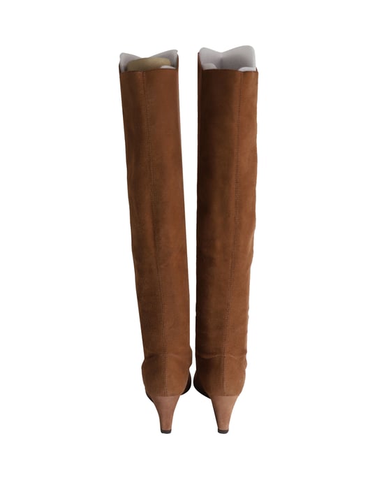 Stuart Weitzman Blaire Knee-Boots in Brown Suede - Image 4
