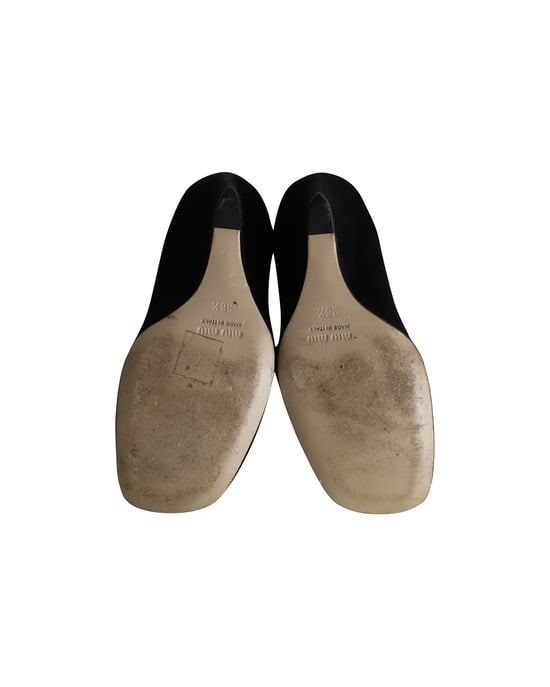 Miu Miu Wedge Pumps in Black Suede - Image 6