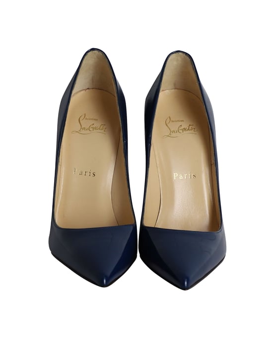 Christian Louboutin So Kate Pumps in Dark Blue Patent Leather - Image 2