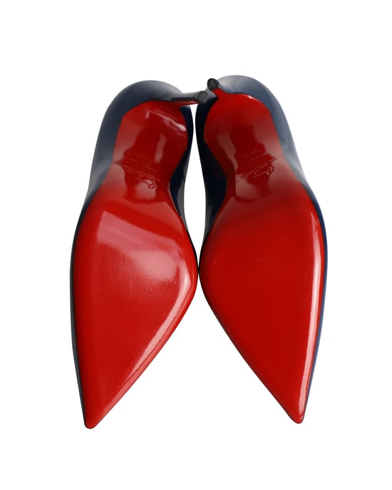 Christian Louboutin So Kate Pumps in Dark Blue Patent Leather - Image 5