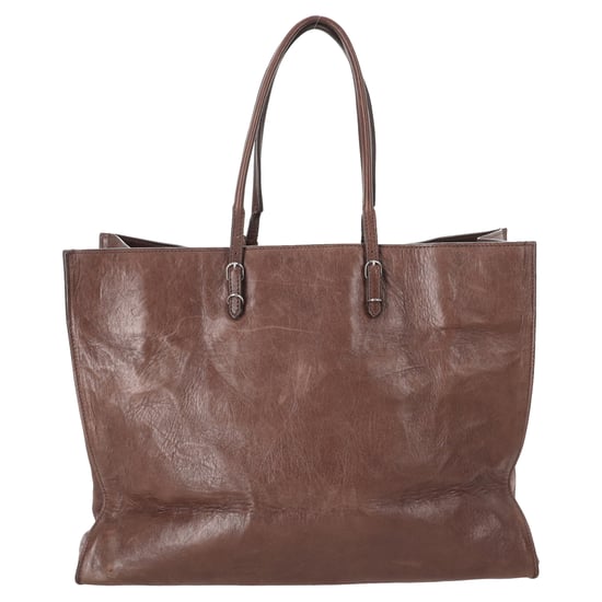 Balenciaga Castagna Papier A4 tygväska i brunt kalvskinn - Image 3