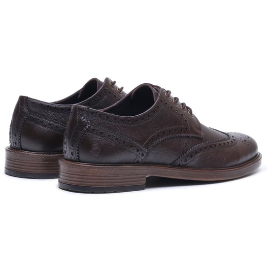 Hush Puppies Isaac Leather Men's BROWN Brogues Shoes - Image 2
