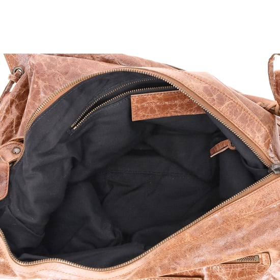 Balenciaga Arena klassisk dagväska i brunt lammskinn - Image 6