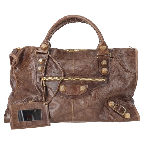 Balenciaga Chevre Giant Gold Motorcycle City Bag in Brown Leather - Image 1