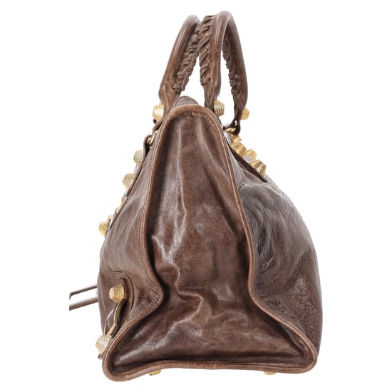 Balenciaga Chevre Giant Gold Motorcycle City Bag in Brown Leather - Image 2
