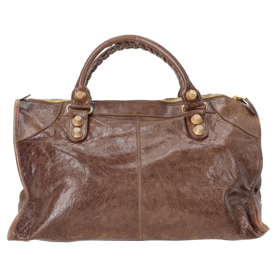 Balenciaga Chevre Giant Gold Motorcycle City Bag in Brown Leather - Image 3