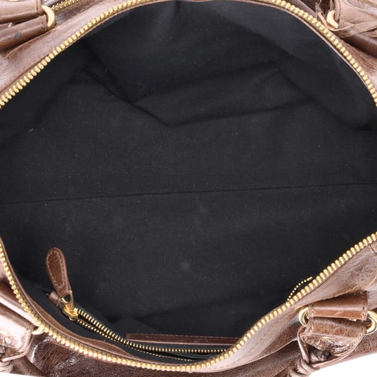 Balenciaga Chevre Giant Gold Motorcycle City Bag in Brown Leather - Image 6