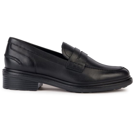 Geox D Walk Pleasure F Leather Women's Black Moccasins Shoes - Image 6