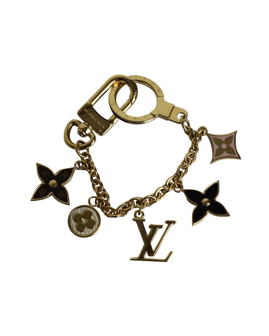 Louis Vuitton Fleur de Monogram Bag Charm in Gold Metal - Image 1