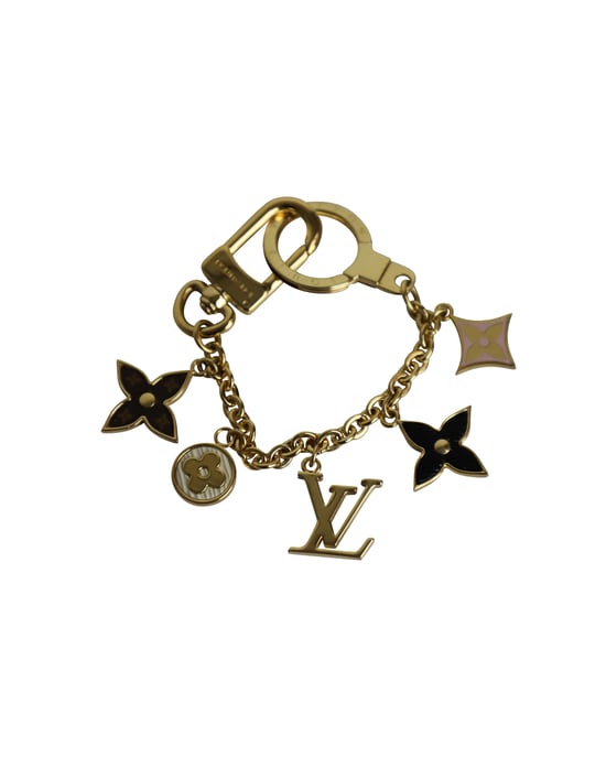 Louis Vuitton Fleur de Monogram Bag Charm in Gold Metal - Image 3