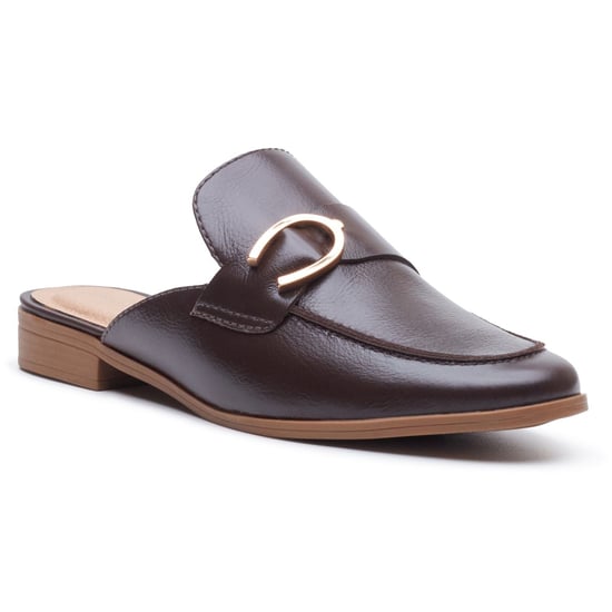 Hush Puppies Calla Leather Women's Chocolate Mules - Image 1