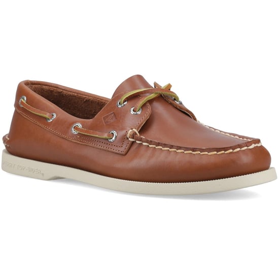 Sperry Authentic 2 Eye Leather Men's Tan Boat Shoes - Image 1