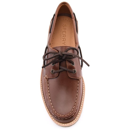 Sperry Mini Lug 3 Eye Leather Men's Brown Boat Shoes - Image 5