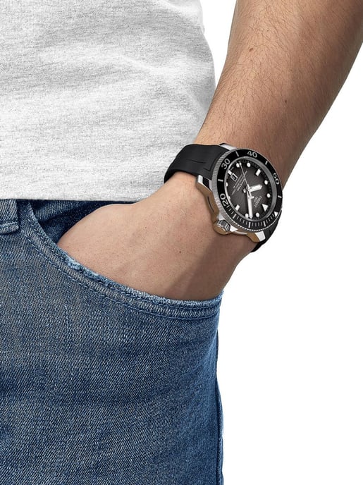 Tissot Seastar 2000 Heren Horloge Zwart T1206071744100 - Image 5